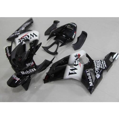 Motorcycle Fairing kit for KAWASAKI Ninja ZX6R 03 04 ZX6R 636 2003 2004 WEST White black ABS Fairings set+gifts SQ62