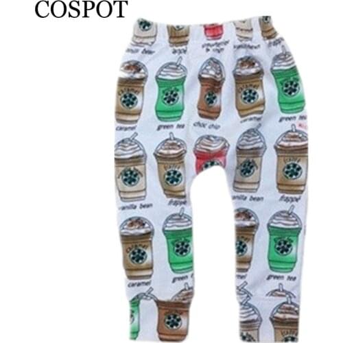 Baby Boys Girls Autumn Harem Pants Newborn Cotton Leggings Kids Coffee Cup Print Boy Girl Trousers 2021 New Fashion 25