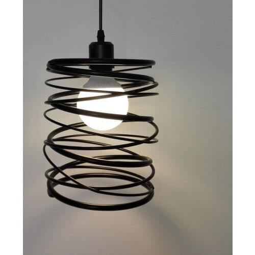 Retro minimalism LED E27 whirlwind Pendant light Home improvement Electroplated Iron simple decoration Pendant lamp