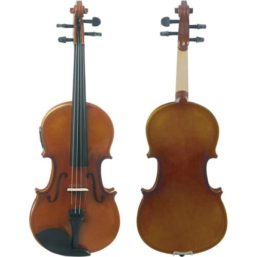 Professional 4/4 Acoustic Violin Retro EQ Electric Acoustic Violin Fiddle With Case Bow Solid Wood Violin For Beginner Students