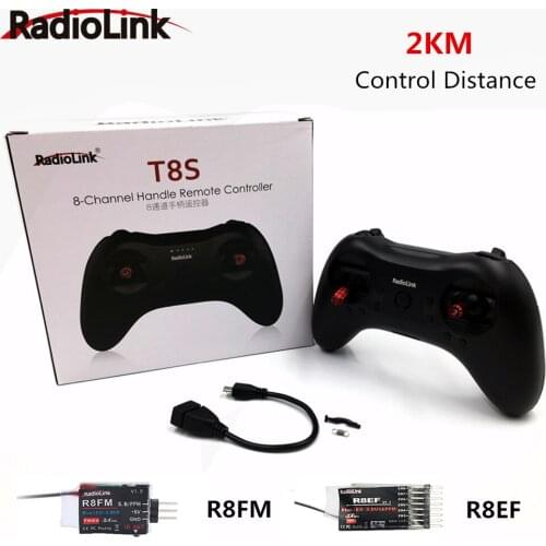 Radiolink T8S FHSS 8CH RC Handle Transmitter with R8FM R8EF 2.4GHz Receiver Support S-BUS PPM for RC Drone RC Boat Car