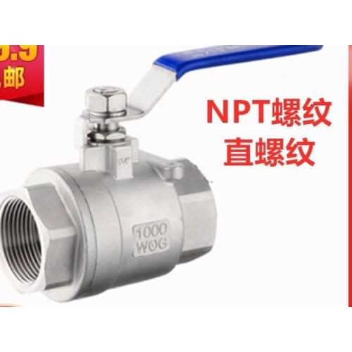 Freeshipping Female Straight Switch Oil Gas Running Internal NPT Thread Female Thread 304 Stainless Steel Buckle Ball Valve