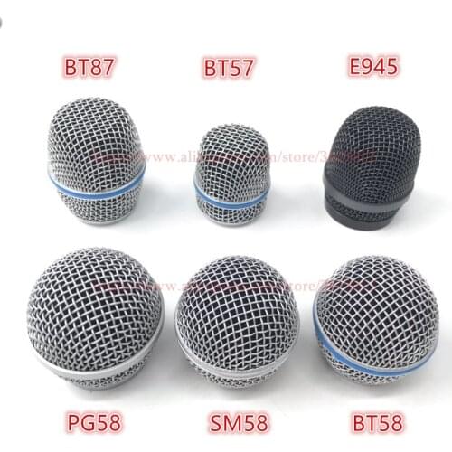 20PCS/LOT Replacement Microphone Grille Ball Head Mesh Fits For PG58 beta57 beta87a beta87 SM58 SM58S/LC BETA58 BETA58A E945