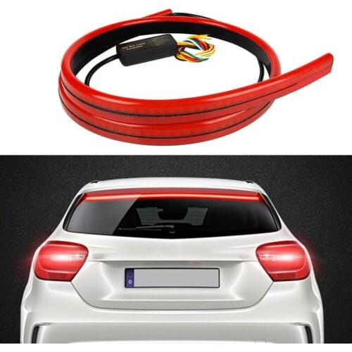 40'' Car Styling Trunk Tail Brake Light High Mount Additional Stop Rear Tail LED Strip Running Turn Signal Accessories For Auto