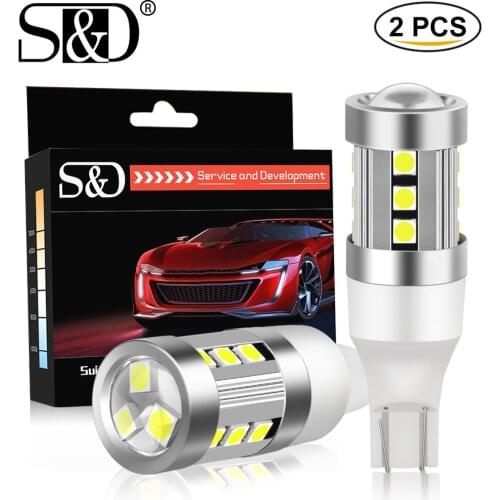 2Pcs Canbus T15 W16W LED Bulbs Car Lights Backup Reverse Lights T16 921 912 LED Brake Lamp Stop Tail Light Auto White Yellow Red