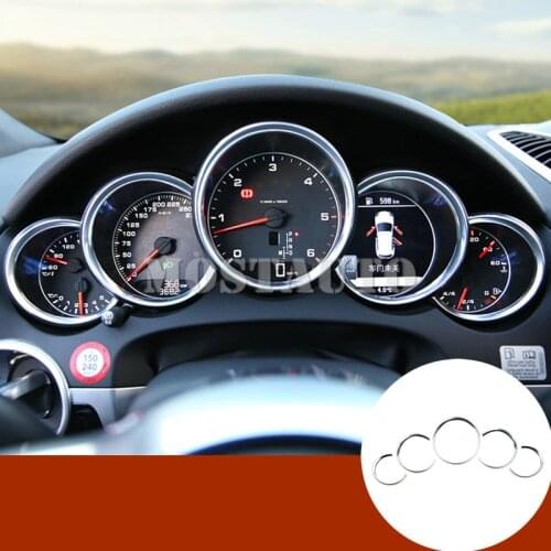 Interior Front Dashboard Edge Trim Cover For Porsche Panamera 2010-2016 5pcs Silver/Blue/Red Car Accessories Interior Car Decor