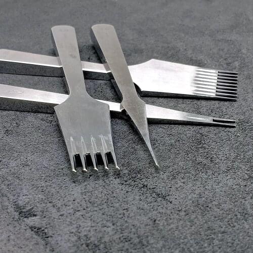 High quality Leather Chisel French Style Pricking Iron Sharp Leather Punching Tool Polish-2.45/2.7/3.0/3.38/3.85/4.0mm Obverse
