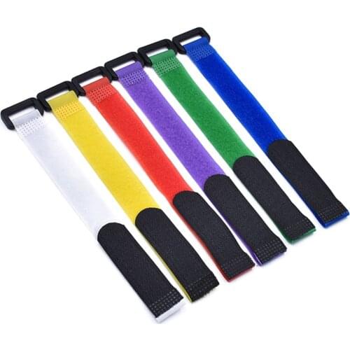 10pcs/lot 2cm * 50cm nylon Reverse buckle velcros magic hook loop fastener cable ties velcroing strap sticky Line finishing
