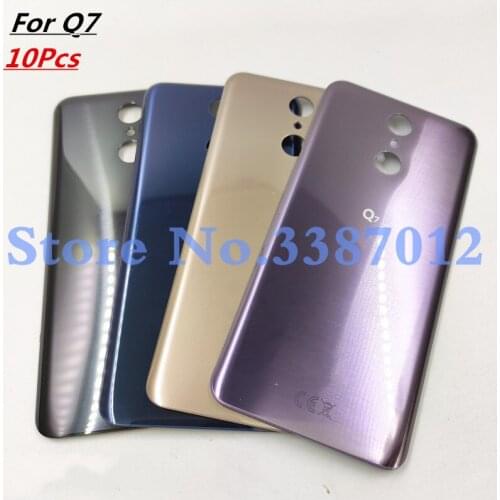 10Pcs/lot New Original Plastic Battery Cover Rear Housing Back Case For LG Q7 Q610 With Adhesive