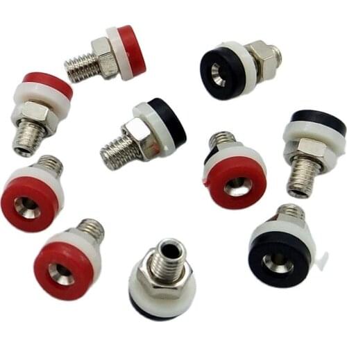 10pcs 2mm Banana socket Terminal Panel Socket red and black Terminals Test Instrumentation