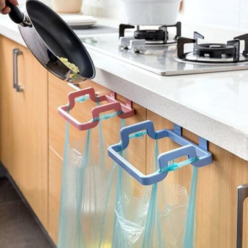 2Pcs/set Plastic Garbage Bag Rack Portable Hanging Trash Rubbish Storage Rack Holder Kitchen Gadgets Storage Dropshipping E1104