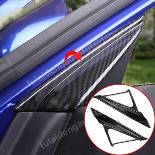 2pcs For Honda Accord 2018-2019 Matte ABS Carbon fiber Front Door A Pillar Speaker Cover Trim car styling