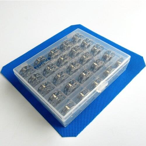 25 BOBBINS # 45785 +BOBBIN BOX for SINGER FEATHERWEIGHT 221 222 301