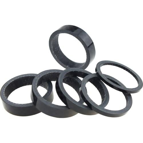 6pcs Carbon Fiber Bicycle Handlebar Headset Washer MTB Mountain Road Bike Stem Front Fork Spacer Gasket Ring Cycling Accessories