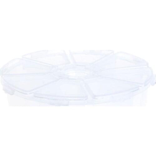 8 Slot Plastic Jewelry Box Bead Nail Storage Tool Container Craft Organizer Case