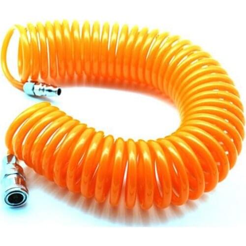 Car recoil 9 meters air hose re on both ends of the coil spring air compressor tool