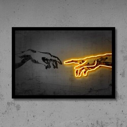 Black and Gold Hand to Hand Painting for Interior Canvas Posters Picture On Wall Loft Art Painting for Home Room Decor No LED