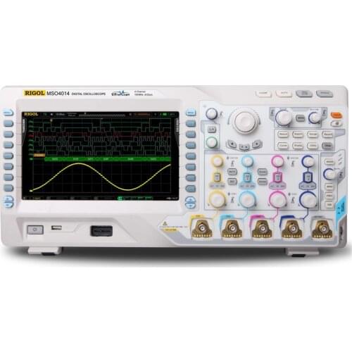 RIGOL MSO4014 100 MHz, 4 GSa/s, 140Mpts, 4+16 Channel Digital Oscilloscope