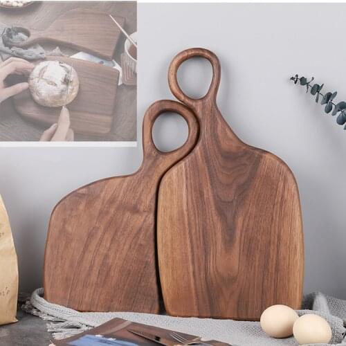 Black Walnut Wood Cutting Board Solid Wood Creative Whole Wood Bread Tray Fruit Chopping Board Kitchen Wooden Board kitchen tool