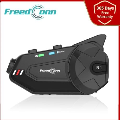 Freedconn R1 Plus Video Intercom Bluetooth 5.0 Headset Motorcycle Helmet Interphone WiFi 1080P HD Camera Intercomunicador Moto