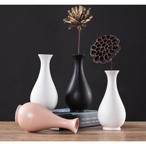 Ceramic flower vase Nordic light luxury home decoration dry flower flower machine vase ceramic ornaments
