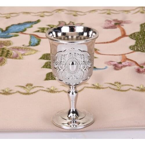 Classical Metal Retro Creative Small Beverage Wine Cup Gold European Style Home Bar Beer Juice Drink Cup