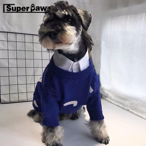 Fashion Pet Dog Sweater Jumper Winter Warm Hoodie Jacket Coat Clothes for Small Medium Dogs Schnauzer French Bulldog Corgi TPC22