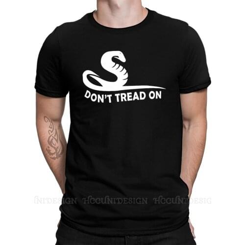 Mens Rattlesnake T Shirts Don't Tread On Me USA 100% Cotton Clothing Funny Short Sleeve Crewneck Tee Shirt
