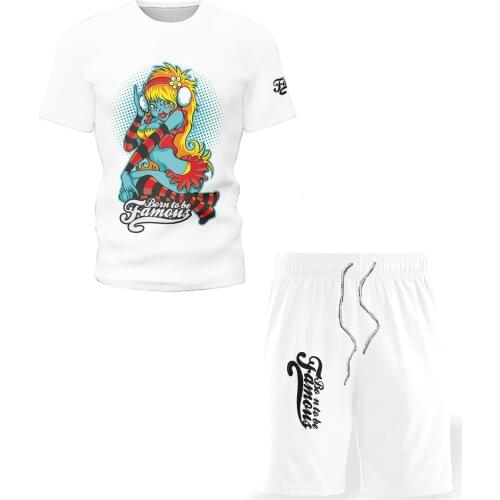 2021 mens track suit summer sportswear two-piece T-shirt shorts 3D track suit mens sportswear