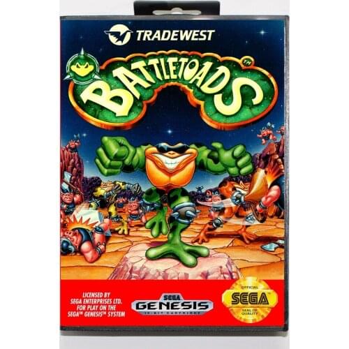 New Arrival 16 bit Sega MD game Cartridge with Retail box - Battletoads game card for Megadrive Genesis system