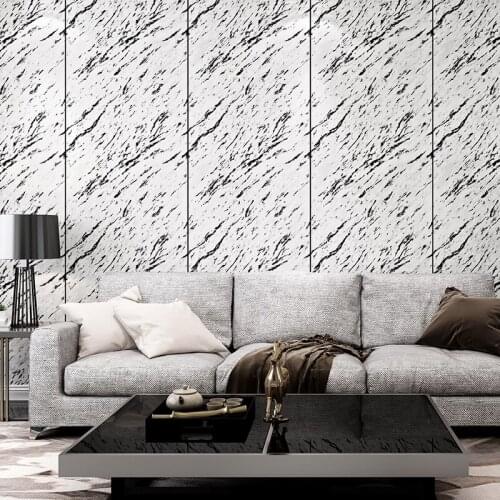 Waterproof Marble Tile Vinyl Wallpaper Roll Modern Living Room tv Wall Papers Bedroom Decor European 3d Mural Papier Peint QZ179