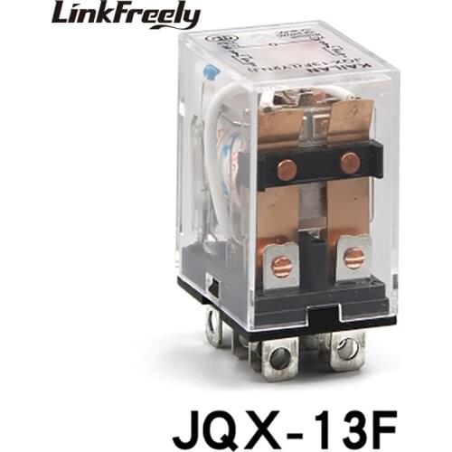 JQX-13F Micro Electromagnetic Coil Relay 10A 8 Pins 2NO+2NC 12V 24V 36V 110V 220V AC General Voltage Relays Switch Module