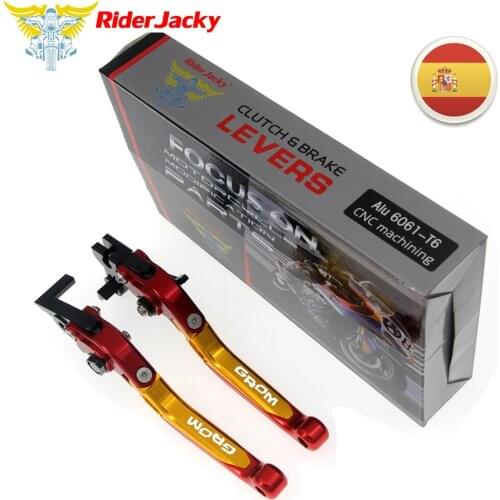 Spain Flag color For Honda GROM/MSX125 2014-2018 2015 2016 2017 Motorcycle CNC Folding Extendable Brake Clutch Levers