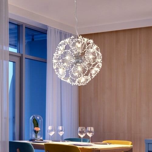 Modern LED Crystal Pendant Lamp Dandelion Chandelier Light Fixture For Dining Room Bedroom Lustres de Cristal AC110V~240V