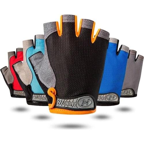 Cycling Half Finger Gloves Anti-slip Anti-sweat Breathable Anti-shock Sports Gloves Men Women Gloves Bike Bicycle Glove