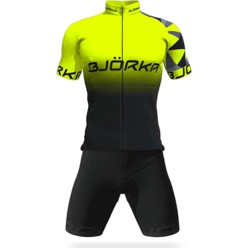 BJORKA cycling jersey suit summer men short sleeves bib shorts sets roap ciclismo outdoor sportswear bicycle roadbike clothing