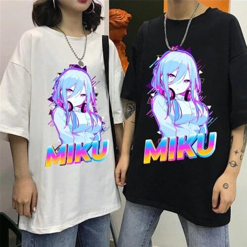Funny Nakano Miku T Shirt Women Men Japanese Anime The Quintessential Quintuplets Tshirt Hip Hop Top Tees Casual Short Shirt