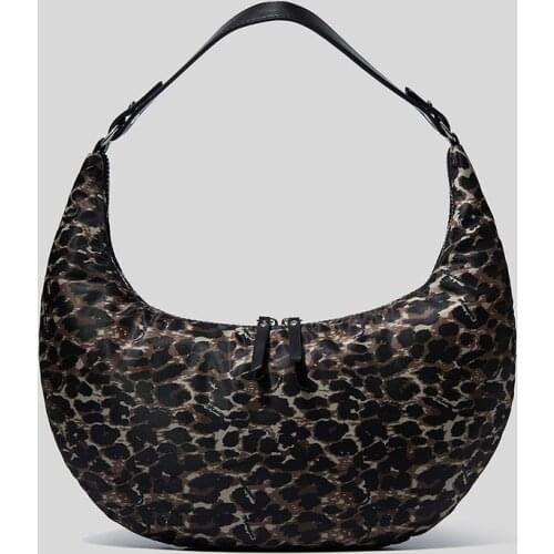 Down Underarm Women Bag Leopard Print Candy Color Crescent Bag Cushion New Style Shoulder Bag Fast Fashion Messenger Women Bag