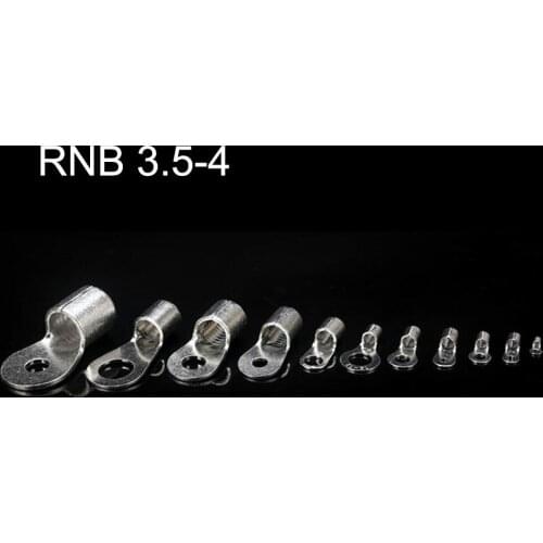 1000PCS insulated ring terminal RNB3.5-4/5/6 AWG14~12 Imax 37A 2.5-4mm2 O-shaped round cold-pressed terminal copper lug