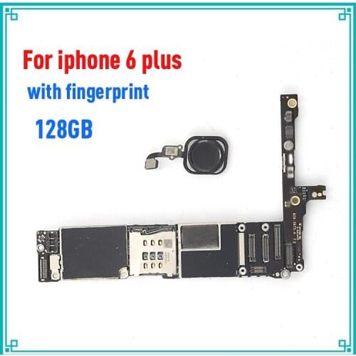 128GB IOS system logic board for iphone 6 Plus 5.5inch original main board with fingerprint unlock motherboard,Good Working