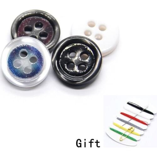 30pcs 9/10/11mm White Resin Sewing Shirt Buttons For Clothing T Dress Decorative 4 Holes Handmade DIY Accessories Wholesale