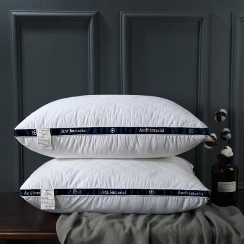 5 Luxury Hotel Collection Bed Pillows Plush Down Alternative Sleeping Pillow 100% Cotton Cover