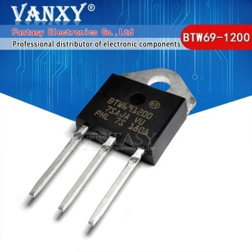 50pcs BTW69-1200 TO-3P BTW691200 TO3P BTW69 1200V BTW69-1200RG SCR new original