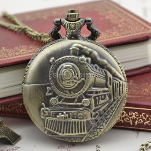 50pcs/lot DHL Free Shipping BronzeThomas the train Pocket Watch High Quality Watch Necklace Gift Watch Factory Price Wholesale