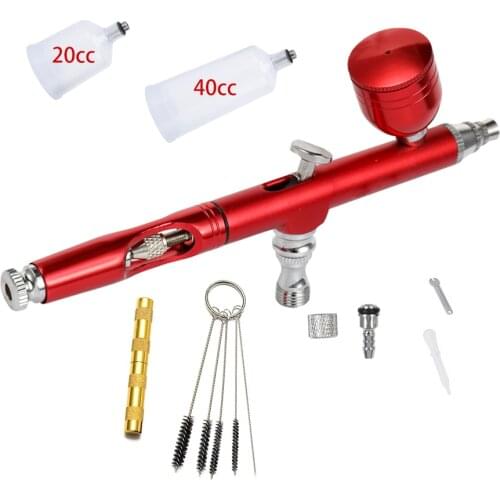 Dual Single Action Feed Airbrush Gun Pen Spray Paint Kit Pneumatic Tool For Craft Model Tattoo Make up Nail Art Cake Cars Diy