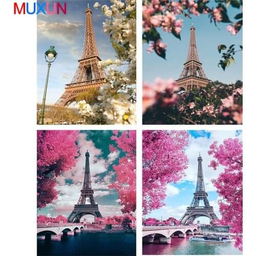 5D Crystal Diamond Embroidery Landscape Diamond Painting Paris Alfita New 3D Rhinestone Diamond Mosaic Art Home Decoration Lx80