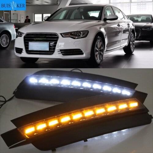 Car DRL kit for Audi A6 A6L C7 2012 2013 2014 2015 LED Daytime Running Lights Super Bright Waterproof Daylight