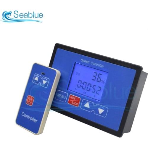 LCD Wireless Remote Control DC Motor Speed Controller Smart Digital Display Tachometer Adjustable Timing Remote DC 6.5V-55V 30A