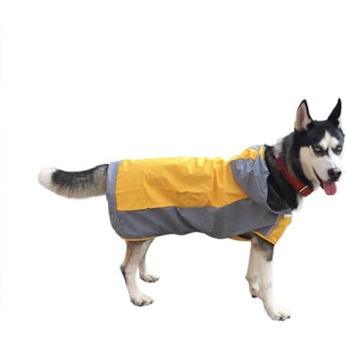 Pet quick drying double deck big dog raincoat, cold proof outdoor dog rain clothing water resistant clothes for dogs pet coat
