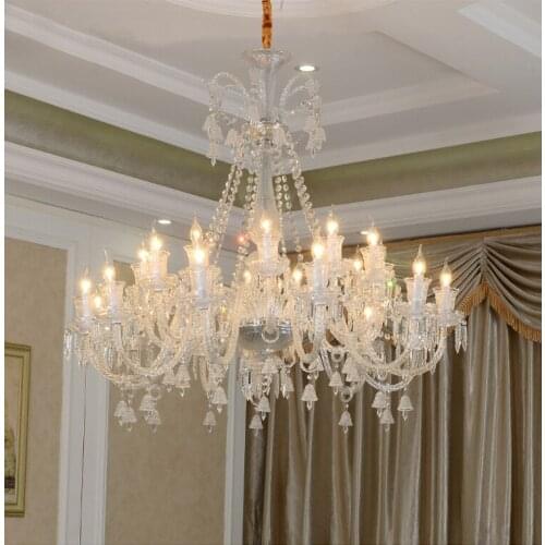 Morocco 24-arm large pendant Crystal light Led glass Chandelier for Living room Hotel Dining Room Led lustres de cristal sconce